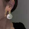 Diseño de Carcasa Metálica, Pendientes de Lujo de Gama Alta, Estilo Fresco y Minimalista, Accesorios para Orejas con Bloques de Color, Nuevos Pendientes Populares 2025