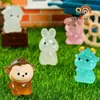 Boneca de animal do zodíaco resina luminosa fofa desenho animado DIY enfeites de mesa de escritório materiais para joias atacado