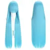 Peluca cosplay universal 100cm color cabello largo lacio hair niang peinado hombres y mujeres universal cabello lacio fabricantes al por mayor