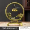 Pequeño Quemador de Incienso de Pera Xiangyun Nuevo Estilo Chino Aleación Pequeño Quemador de Incienso Portainciensos de Dragón y Fénix Quemador de Bobina de Incienso Pastillas de Aromaterapia