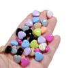 Accesorios de joyería con cuentas de corazón pequeño de color, pulsera, collar, cadena para teléfono móvil, pendientes, collar DIY, accesorios para el cabello, material