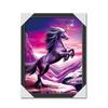 Novo DIY Fantasia Cavalo Branco Pisando 5D Adesivo Redondo Diamante Diamante Ponto Cruz Pintura Decorativa Diamante Mural Sala de Estar Quarto
