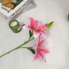 Flor de Lírio Artificial de 3 Cabeças Impressa em 3D Decoração para Casa Sala de Estar Quarto Decoração de Mesa Arranjo de Flores para Casamento