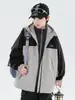 Chaqueta cortavientos e impermeable de bloques de color para niño, adecuada para primavera y otoño, ropa para exteriores y diseñada para deportes de montaña y actividades atléticas funcionales