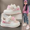 Tênis Infantil, Sapatos Esportivos para Meninas, Novo Estilo Coreano Primavera e Outono Sapatos de Princesa, Sapatos Casuais Versáteis de Solado Macio para Meninas Mais Velhas