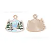 Mundo de Hielo y Nieve Pingüino Copo de Nieve Accesorios para Botas de Esquí Colgante de Aleación DIY Cadena para Teléfono Móvil Llavero Adorno