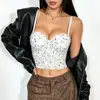Amazon Aliexpress Renda Bordado Lantejoula Costas Nuas Sutiã Corset Integrado Espartilho Estrutura de Peixe Modelador Roupa de Fora Camisola