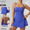Vestido Esportivo Anti-Exposição Personalizado com Bojos, Saia Respirável para Golfe, Yoga, Tênis ao Ar Livre 8676