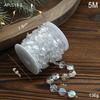 Hong Kong Heng cadena de cuentas redondas de perlas transparentes de colores cadena de cuentas adornos DIY para árbol de Navidad colgante de decoración para bodas de Navidad
