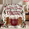 Boneco de Neve de Natal Papai Noel Múltiplos Temas de Natal Estilo Rústico Manta de Flanela Grafite de Natal Abastecimento Exclusivo Transfronteiriço