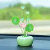 Adornos para coche con forma de tarro de hoja de loto, accesorios para coche, consola central, decoración para coche, combinación de aromaterapia