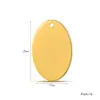 Etiqueta Oval de Aço Inoxidável Banhada a Ouro Venda Quente Transfronteiriça Material com Letras Brilhantes Pingente para Colar DIY Pingente de Joia
