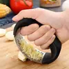 Em Estoque Prensa de Alho Manual de Aço Inoxidável Triturador de Alho Espessado Amassador de Alho Doméstico Pilão de Alho Ferramenta de Cozinha