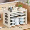 Porta Papel de Teste Material de Escritório Armazenamento Suporte de Arquivo Multicamadas Estrutura A3A4 Papel de Desenho Escritório Mesa Rack de Armazenamento de Informações