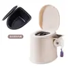 Vaso Sanitário Portátil com Assento de Plástico para Idosos Mulheres Grávidas Cadeira de Vaso Sanitário Móvel para Sentar Adulto ao Lado da Cama Cuspidor à Prova de Odores