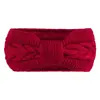 Diadema de Felpa y Lana Transfronteriza, Diadema con Lazo, Diadema Tejida de Punto Cálida para Otoño e Invierno, Accesorios para el Cabello Tejidos Europeos y Americanos