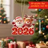 Nuevo 2026 Muñeco de Nieve Festivo de Navidad Letrero de Bienvenida Acrílico 2D Decoración de Fiesta Festiva Placa Sin