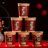Vaso de Papel Baoshi Vaso Desechable para Agua Grueso Hogareño para Té Año Nuevo Festival de Primavera Año Nuevo 2025 Año del Serpiente