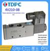Válvula Solenoide Pneumática TDPC Tongda 4V210-08 4V310-10 4V410-15 Duas Posições Cinco Vias AC220V