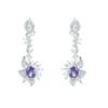 Novos Brincos Florais Micro-Incustados com Zircônia e Agulhas de Prata S925, Acessórios de Moda Estilo Luxo Leve