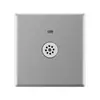 Panel de enchufe de interruptor universal multi-cinco orificios USB para pared doméstica, tipo 86, gris, plano, ultra-delgado, una apertura, control único