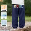 Pantalones de Algodón Transpirables Antibacterianos Hall para Niños Pantalones de Chándal de Punto Clase A para Niños Niñas Primavera Otoño Bebé Niño Pequeño