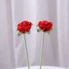 Flor de Rosa Pequeña Terminada de Ganchillo tamaño pequeño Mini Flor de Lana Terminada Ramo de Regalo Accesorios Accesorios