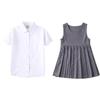 Ropa de Jardín de Infancia Ropa de Verano Uniforme Escolar Traje de Verano Traje Vestido Fotografía Fotografía de Graduación Ropa de Clase de Estudiantes de Primaria Gris