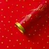Nuevo Papel Nosa con Borde Dorado Lunares Pequeños Papel para Envolver Flores Impermeable Papel para Envolver Flores Regalo Materiales para Florería al Mayoreo