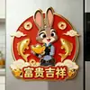 Colgante Plano Acrílico 2D de Zootopia Adorno de Bendición de Año Nuevo Llavero de Pareja Nick y Judy para San Valentín