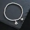 Pulsera de Diseño de Nicho con Cara Sonriente de Corazón para Mujer, Estilo Ins Cool, Cordón Elástico de Alta Calidad, Lujo Ligero, Exquisita Versión Coreana
