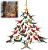 Nuevos productos transfronterizos creativos colgantes para coche de árbol de Navidad decoraciones acrílicas navideñas decoraciones para el hogar festivas