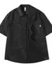 Ropa de Hombre Fengshe / Camisa de Manga Corta para Hombre Verano Seda de Hielo Delgada 2026 Nueva Corte Holgado Tie-Dye Camisa Casual