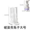 Molde de Coelho Fofo Quebra-Casca de Ovo de Páscoa, Coelho Sentado Difusor de Gesso para Aromaterapia Molde de Silicone para Vela