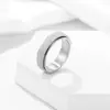 Anillo Giratorio de Acero Inoxidable Esmerilado Que Se Puede Girar para Aliviar el Estrés, Anillo de Arena Perlada de Colores para Aliviar la Ansiedad, Artefacto para Aliviar el Estrés