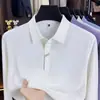 Camiseta de manga comprida sem costura de náilon antibacteriano 10A para homens, nova polo casual de alta qualidade para homens outono 2026