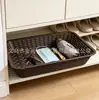 Caja de almacenamiento tipo mimbre, cesta de mimbre para almacenar artículos varios de cocina y baño, cesta de mimbre de escritorio multifuncional apilable