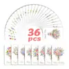 Set de Tarjetas de Cumpleaños Florales Frescas, 36 Tarjetas Únicas para Mejores Amigos, Tarjetas de Felicitación, Materiales para Diario, Tarjetas Decorativas al por Mayor