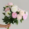 Peonía de simulación al por mayor industria pesada simulación estilo nacional peonía flor falsa adornos para el hogar y bodas arreglo floral para sala de estar