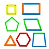 Triángulo Paralelogramo Tiras Magnéticas de Ensamblaje Marco de Actividad Materiales Didácticos Marco de Ensamblaje de Polígono Trapecio Rectangular