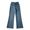 Novas Calças Jeans de Alta Qualidade 2025, Estilo Nostálgico Retrô Primavera e Verão, Calças de Cintura Alta Ligeiramente Flare, Calças Retas Confortáveis