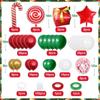 Navidad Año Nuevo Rojo Bastones de Caramelo Regalo Diseño de Fondo Ambiente del Lugar Decoración Set de Guirnalda de Globos