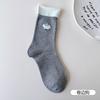 Calcetines Blancos para Mujer, Algodón Absorbentes del Sudor, Transpirables, Elásticos de Media Pantorrilla, Suaves, Amigables con la Piel, Cómodos, Desodorantes, Venta al por Mayor de Calcetines Zhuji