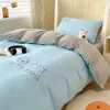 Juego de ropa de cama de tres piezas 100% algodón para dormitorio estudiantil Clase A con edredón de algodón y ropa de cama de algodón puro para literas individuales, juego de seis piezas