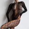 Lencería Transparente de Malla con Estampado de Leopardo Caliente y Sexy Estilo Europeo y Americano, Libre para Romper, Medias de Malla Cruzadas de una Pieza