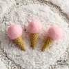 Venta Caliente Transfronteriza Mini Fieltro de Lana Imitación Helado Pequeños Adornos Arreglo de Escena Navideña Decoraciones para Árbol de Navidad