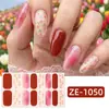 Fábrica Zhengxiang Personalizado ODM Hoja de Arce Verde Película de Esmalte de Uñas Pegatinas de Arte de Uñas Gradiente Frescas Pegatinas para Uñas OEM