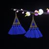 Aretes Turquesa Bohemios Europeos y Americanos Retro Búho Geométricos Atrapasueños Pluma Borla Aretes Mujeres