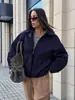Chaqueta de Trabajo Moderna de Corte Holgado con Cuello Solapa para Mujer, Nuevo Abrigo Casual Simple de Algodón Puro Otoño/Invierno 2026 para Mujer