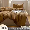 Conjunto de cama de verão de 4 peças Lenzing Tencel austríaco grau LF seda gelada capa de edredom de verão lençol de cama seda